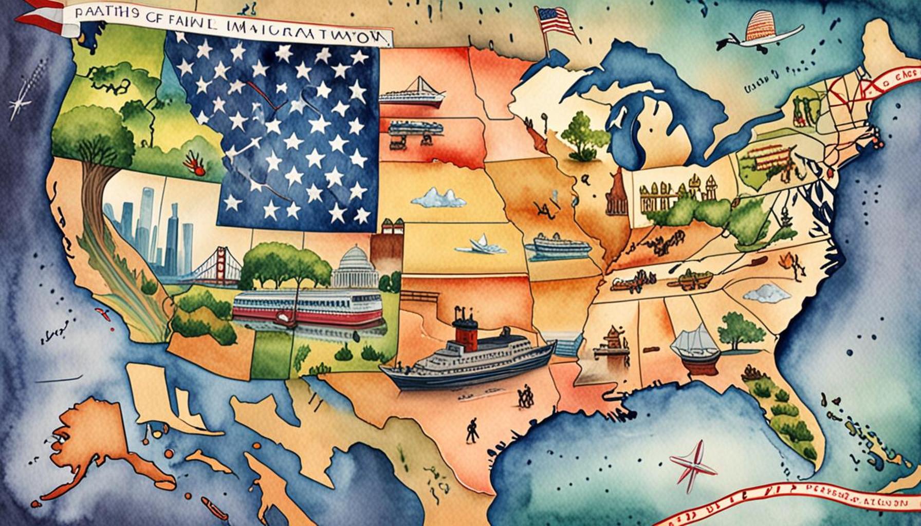 Paths of Immigration: Exploring Immigrant Routes in the United States